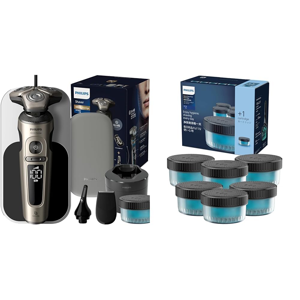 Philips 9000 Series メンズ電気シェーバー　洗浄液セット Amazon | 【2点セット【Amazon.co.jp限定】】フィリップス 電気