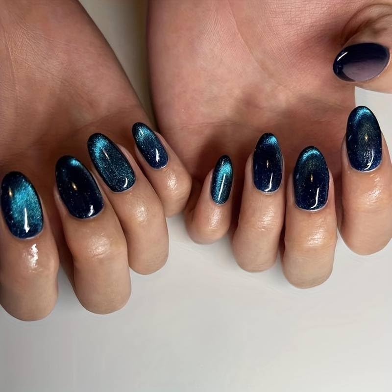 Image of Fashionharbour 24 Reusable Artificial Fake Nail Set| Lightweight & Long Lasting| Easy To Use| Quick Fix For Festivals & Special Occasions (w576)