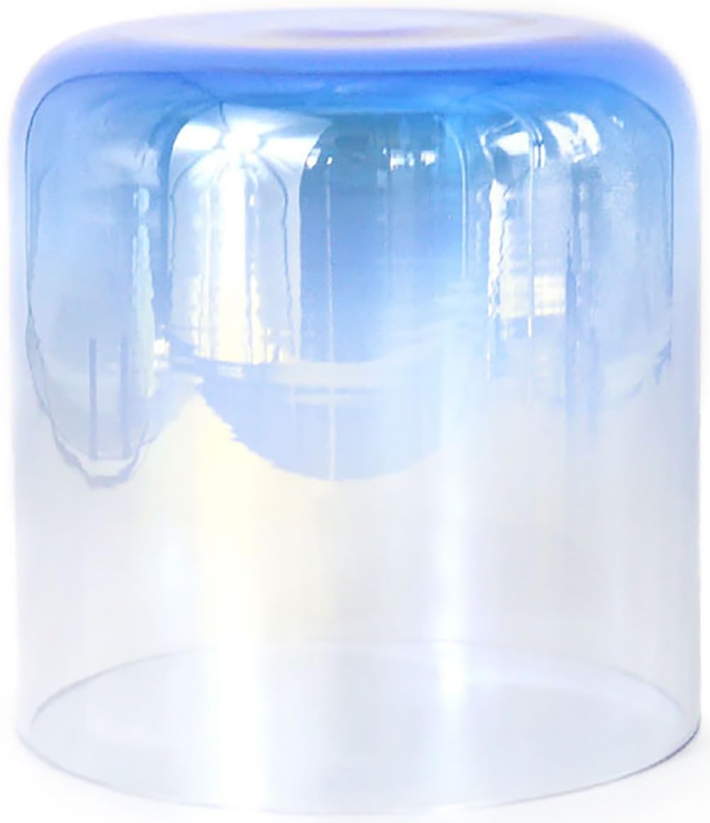 Chakra-Schale aus klarem Kristallglas, für Yoga, Meditation und Klangbäder, blaue Schale mit Etui und Schlägeln, Sonnennote 440 Hz, 15 cm (6 Zoll), 440 Hz - 6 Zoll G Note