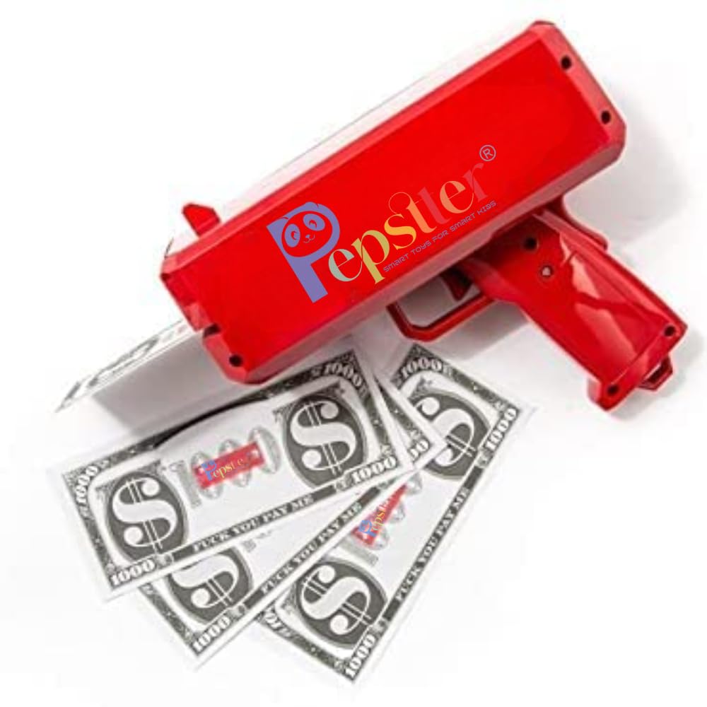 Pepstter Make It Rain Gun Cash Gun Super Gun Spray Gun, Fashion Money Gun Suitable for Weddings, Party, Birthdays, Including 100 Pieces of Fake Money (Red Color Dispatch) (Latest 2023) (B0CBQJ4TSD) Amazon Price History, Amazon Price Tracker
