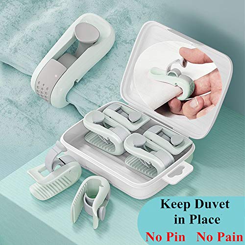 Blemon 6Pack No Pins Duvet Insert Clips Comforter Fasteners Keep Corner in Place