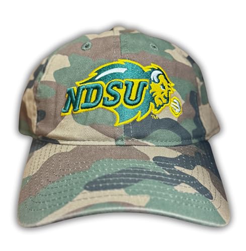 North Dakota State Bison NDSU Woodland Camo Cotton Polo Baseball Cap Hat Camouflage NCAA Team Gear