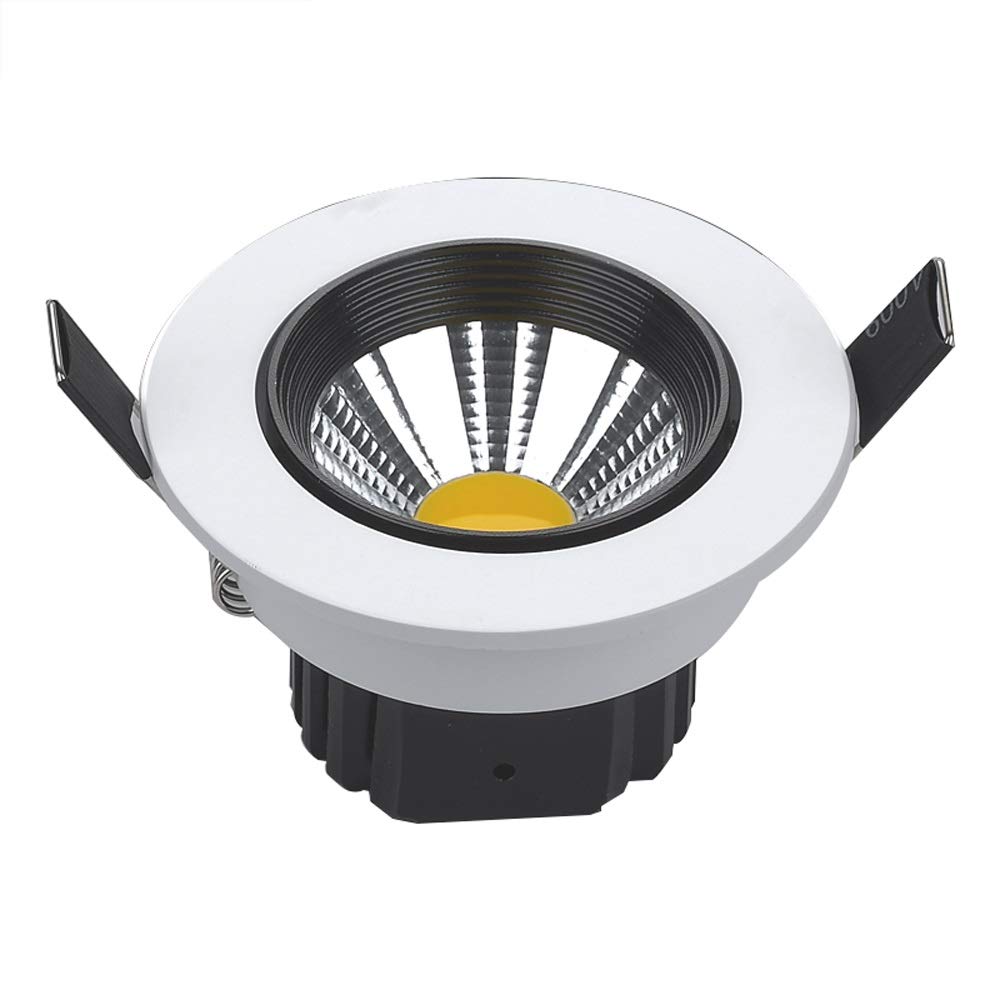 Foco Led Empotrable De Alta Luminosidad, Aluminio COB, Downlight Empotrable, Foco Led Antideslumbrante para Techo, Paneles De Rejilla De Estilo Nórdico, Luces De Techo In,Naturallight-12W