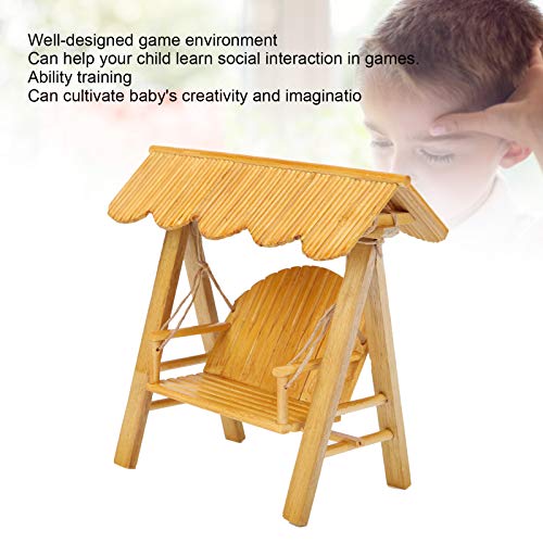 Cadeira de balanço em miniatura, escala realística de 1:12 Cadeira de balanço em miniatura para vara