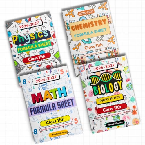 Image of Class 11 PCMB Combo 2026-27 Edition | Physics, Chemistry & Maths Formula Sheets + Biology Short Notes | Handwritten Colorful Printed Book Set | CBSE NCERT Quick Revision Guide