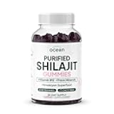 Shilajit for Men and Women - Natural Supplement with Vitamin B12, Chromium and Selenium for Age-Defying, Energy, Hormone Support and More - 60 Shilajit Gummies