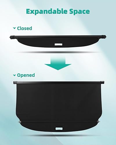 Miniatura 456 de SCITOO Cubierta de carga 2013 2014 2015 2016 2017 2018 compatible con Toyota RAV4 2.5L actualizado anti-mirón retráctil trasero maletero cubierta