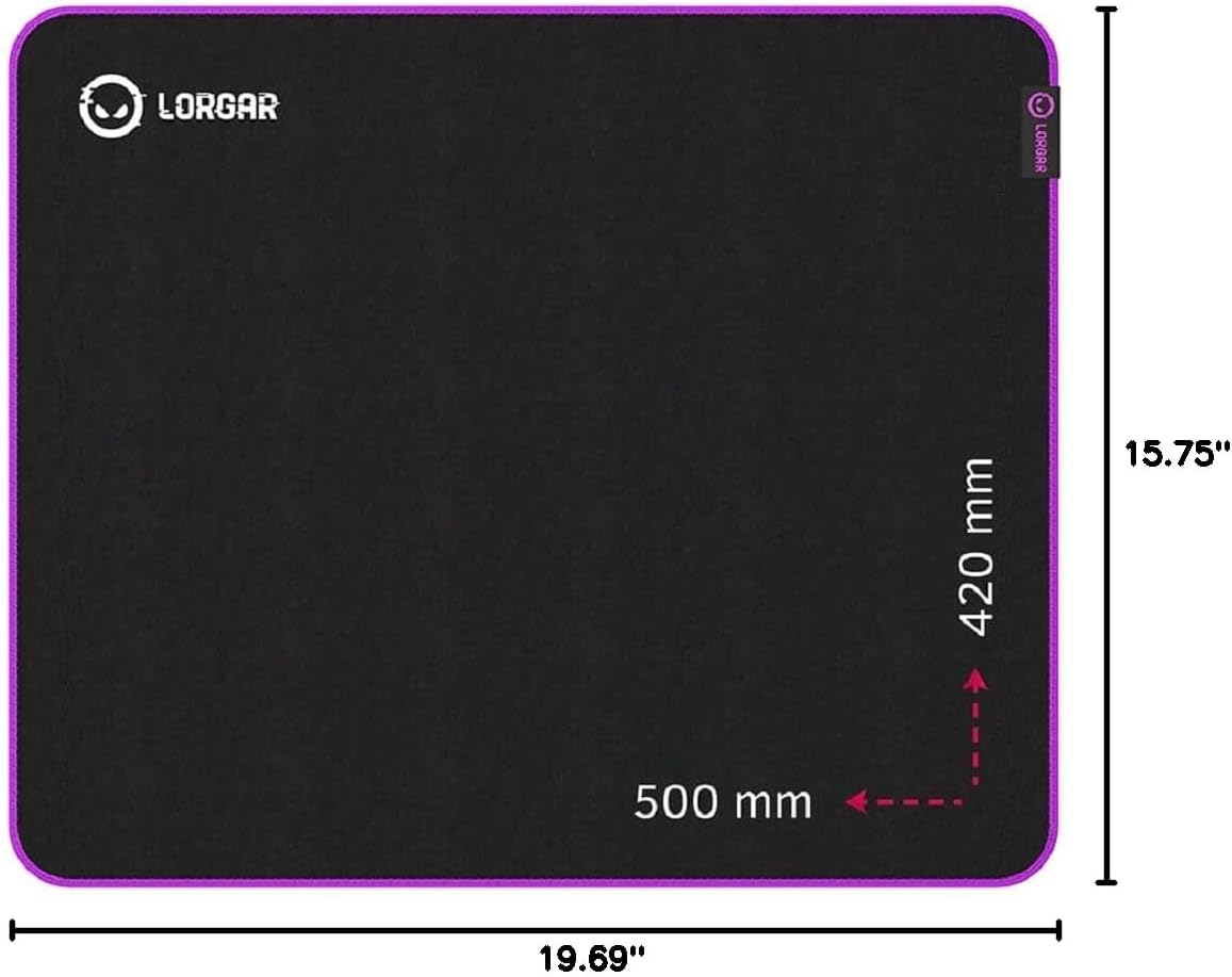 Mousepad Main 315 500 mm x 420 mm x 3 mm High Speed Black