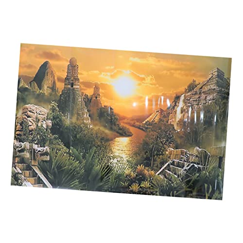 TOGEVAL 1個 水槽の背景ステッカー ネット アクセサリー 空気 ヒータ 3d壁紙 水槽壁バナー 水槽デ 水族館の背景ステッカー 水槽用デ 水槽ステッカー 水族館の3Dステッカー