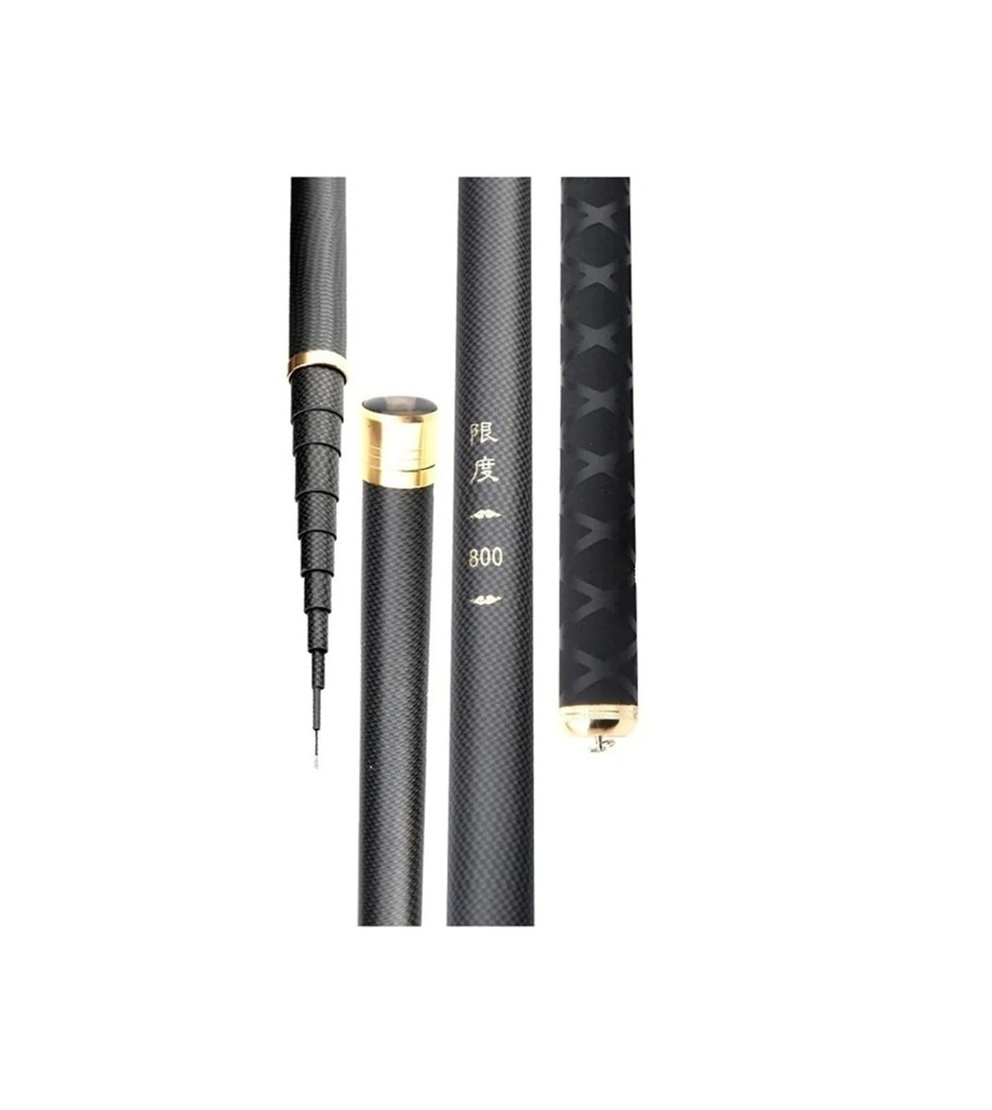 Canna Telescopica Carbonio, Canna da pesca telescopica a mano in fibra di carbonio 2.7M/3.6M/3.9M/4.5M/5.4M/6.30M/7.2M/8M/9M/10M ruscello