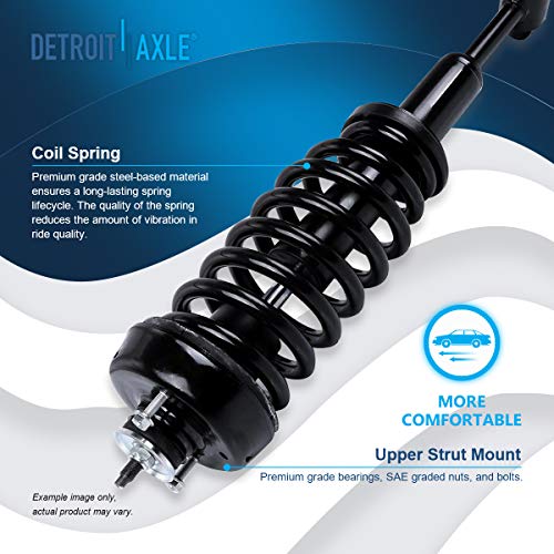 Image of Detroit Axle - Front Upper Control Arms + Struts w /Coil Spring Sway Bars Replacement for 2002-2003 Ford Explorer Mercury Mountaineer - 6pc Set