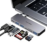 ❤【Tragbar, kompakt, Plug & Play】 Es misst 3,74 × 1,15 × 0,33 Zoll und wiegt nur 0,11 Pfund. Wenn Sie es in Ihre Taschen oder Ihren Rucksack stecken, spüren Sie das Gewicht nicht, aber Sie können sicher sein, dass Sie diesen USB-Hub tragen. Die eloxierte Aluminiumoberfläche sieht umwerfend aus und leitet die Wärme schnell und sicher ab. Plug and Play, keine Software oder Laufwerk erforderlich.