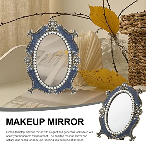 Espejo de maquillaje de escritorio ovalado FOMIYES miniatura 3