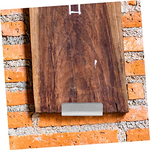 Image of 10pcs Tile Pendant Frameless Picture Frame Black Hardware Heavy Duty Clothes Rack Mirror Wall Mount Brackets Plate Hangers Steel Tile Bracket Frame Picture Frame Corner Fasteners