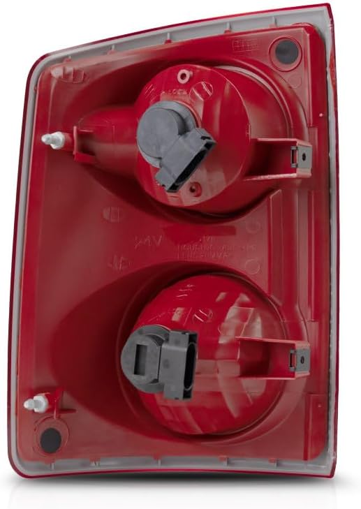 CarLights360 For Ram Dakota Tail Light 2005-2011 Passenger Side | Chrome Crystal Housing | Red Lens | Replacement For CH2819104 | 05:55077604AC