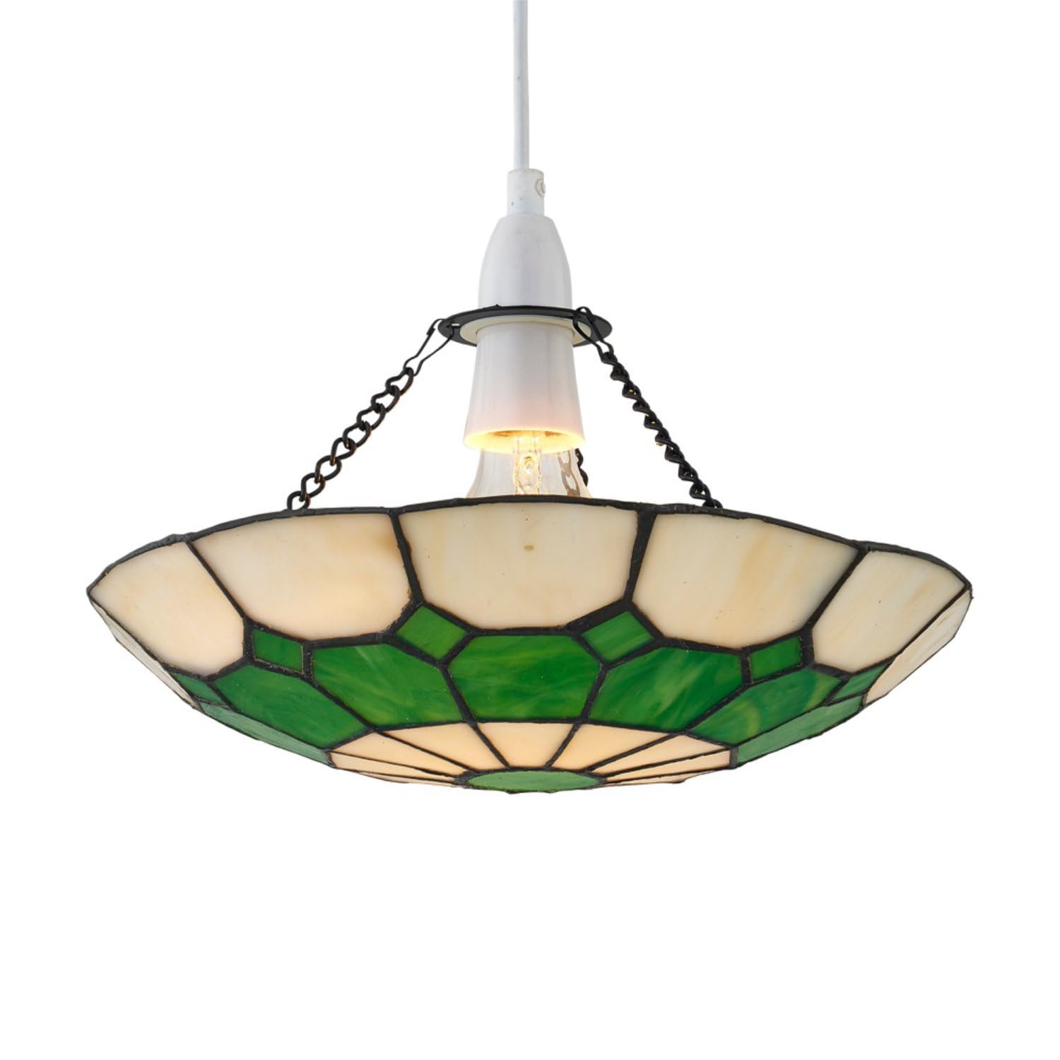 B&Q -  TotnesTiffany Green Uplight Easy Fit Pendant Shade