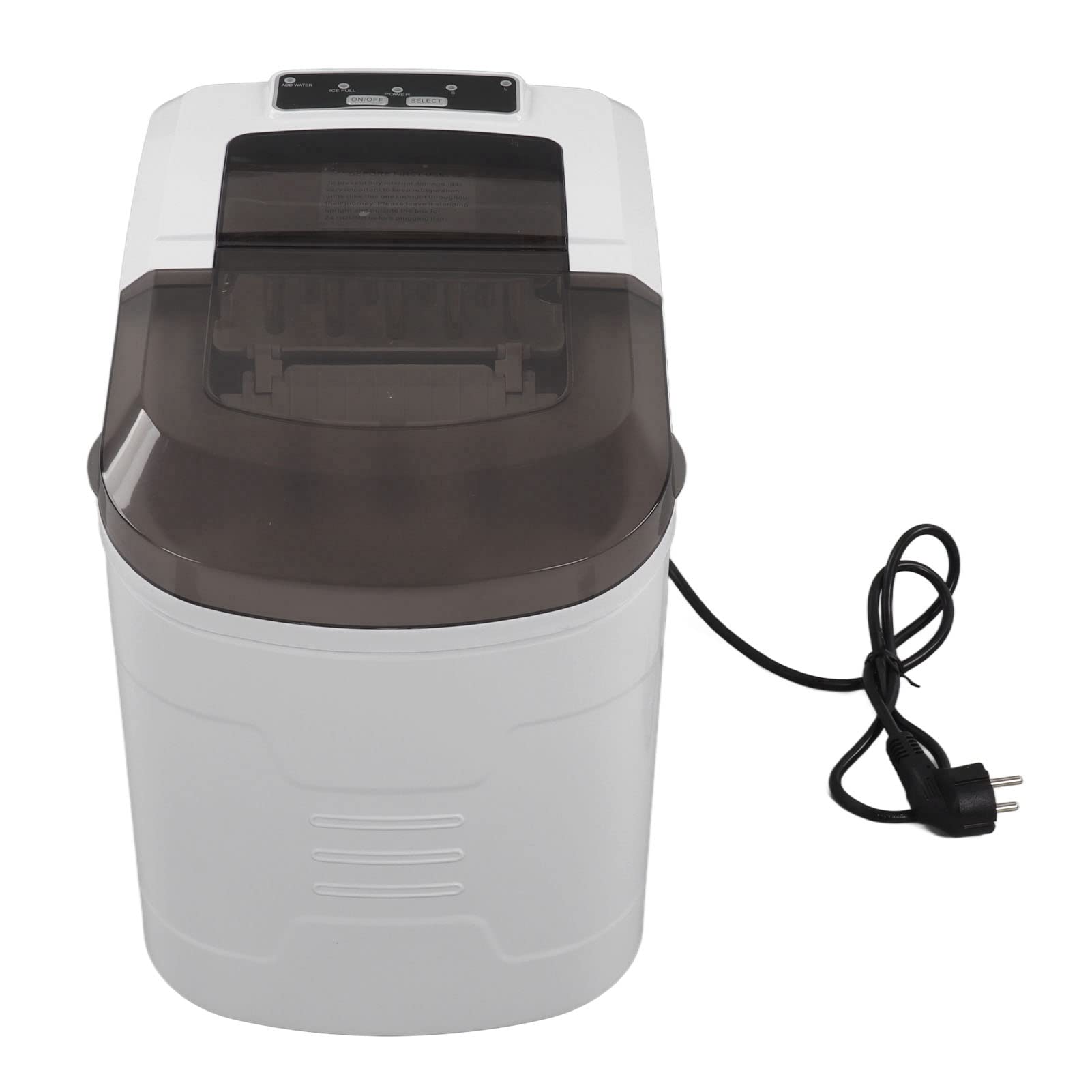 Máquina para Hacer Hielo 112W Encimera Máquina para Hacer Hielo ABS Blanco Silencioso Portátil para Cocina Oficina Fiesta
