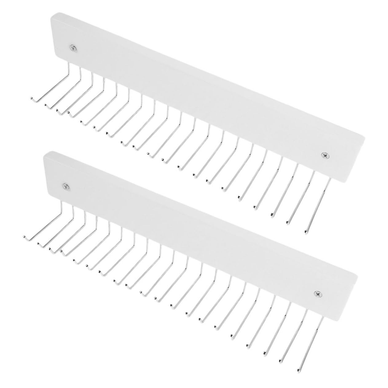 Perchero de Pared para Corbatas 2 Piezas, Madera y Hierro