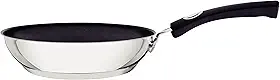 Tramontina Frigideira Solar Silicone Rasa em Aço Inox Fundo Triplo Revestimento Interno Antiaderente com Cabo de Silicone 24 cm 2,1 L