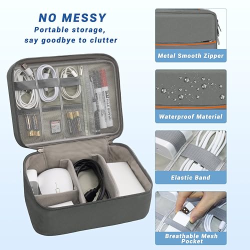 Image of Electronics Organizer,Travel Cord Organizer Pouch,Cable Organizer Bags