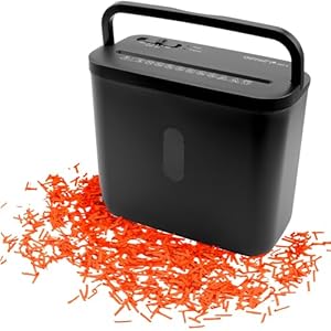 GENIE 440 x papierversnipperaar, 4 x 38 mm, veiligheidsniveau P-4, stil 72 dB, compacte & mobiele shredder, automatische start-/stopfunctie, oververhittingsbeveiliging