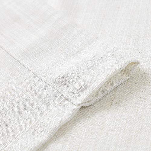 Chadmade Pinch Pleat Faux Linen Drapery Room Darkening Curtain Sliding Glass Door Living Room, 52Wx96L Inches (1 Panel), Tallis Collection #TOP3