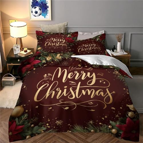 Housse de couette Noël respirante et douce avec fermeture éclair 200x200 - 6