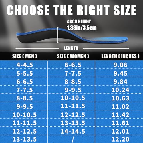 Image of Plantar Fasciitis Insoles for Men & Women,Heavy Duty Orthotic Inserts with Arch Support for Plantar Fasciitis Relief,Foot Pain Relief,Comfort Insoles for Standing All Day,Sprot,Hiking