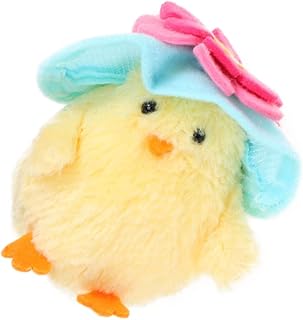 NOLITOY Conjuntos De Brinquedos De Boneca 1 Peça Para Estatuetas De Animais Em Miniatura Pintinho De Pelúcia Pequeno Pintinho De Páscoa Pintinhos Realistas Modelo De Frango Ornamento