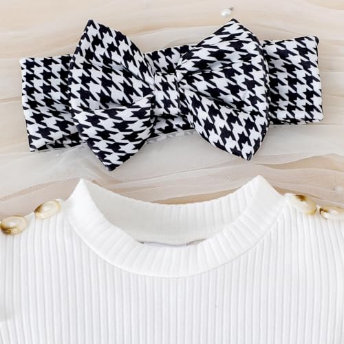 Eqenkely Neugeborene Baby Mädchen Sommer Outfit Rüschen Kurzarm Top+Tutu Röcke + Stirnband 3Pcs Cute Kleid Kleidungsset