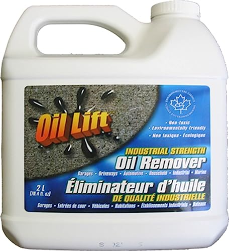 Oillift industrial strength concentrated Non toxic driveway oil stain remover remove oil stains from concrete, cement, asphalt and most surfaces - Cleans up oil from garage floors and driveways
