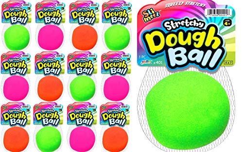 Stretchy Balls Stress Relief (12 Units) by Fun a Ton | Soft Dough Stress Ball Pull and Stretch. Hand Therapy or Sensory Fidget Toy, Squishy Anxiety Relaxing Toy. | F-401-12s Stretchy Balls Stress Relief (12 Units) by Fun a Ton | Soft Dough Stress Ball Pull and Stretch. Hand Therapy or Sensory Fidget Toy, Squishy Anxiety Relaxing Toy. | F-401-12s