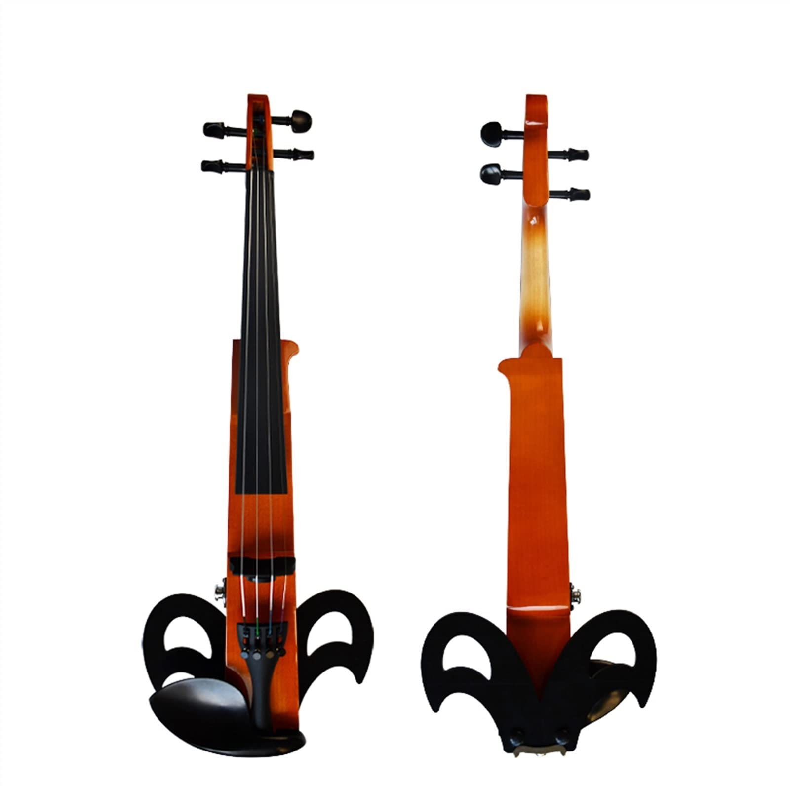 Colore Arancione Violino da Studente in Acero Massiccio 4/4 Violino Elettrico Fatto A Mano con Custodia in Fibra di Carbonio Violini per Studenti