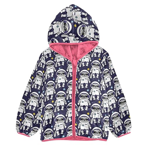 Kids Girls Full Zip Hoodie Fleece Lining Jacket Hoodie Coat Fall Winter Outwear