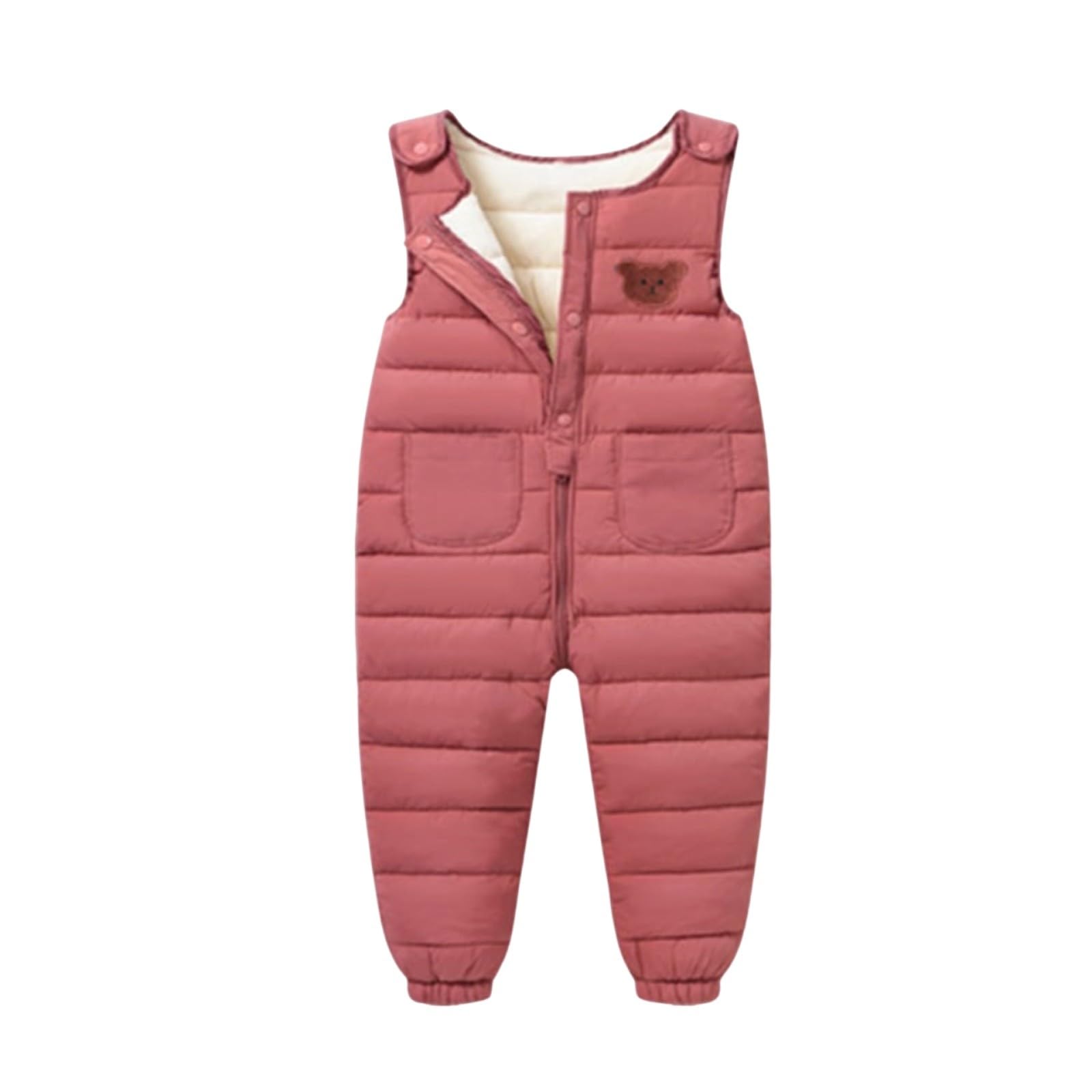 Pantaloni Sci Bambina Pantaloni Snowboarding Caldo Con Imbottitura Spessa Pantalone Da Neve Antivento Snowsuit Salopette Da Sci Apertura Con Cerniera Impermeabile E Traspirante Inverno Lunghi