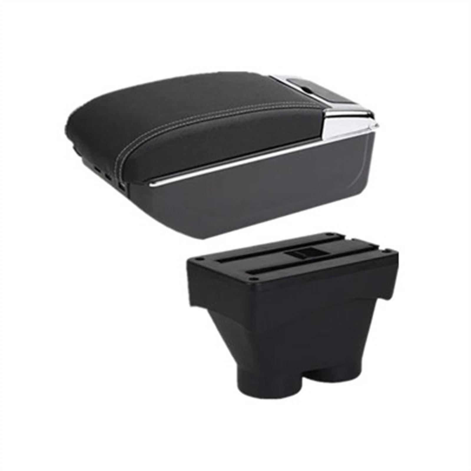 NOHEEU Car Interior Accessories Center Console Storage Box Multifunctional Armrest For 208 2012-2018(C white line)