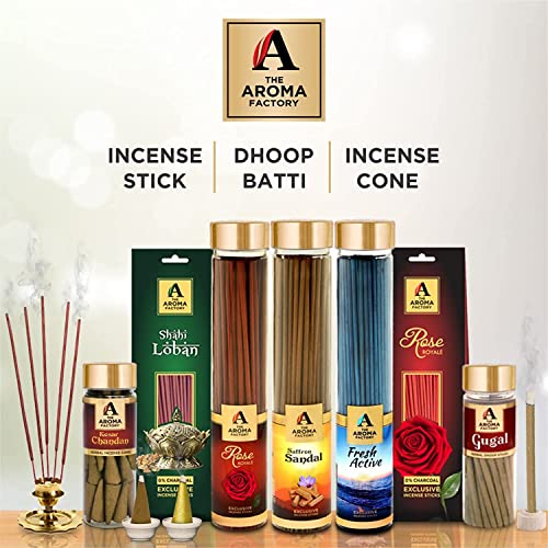 The Aroma Factory Organic Incense 5X30 Cones Jute Gift Set With Holder (Religious Aromas) #TOP6