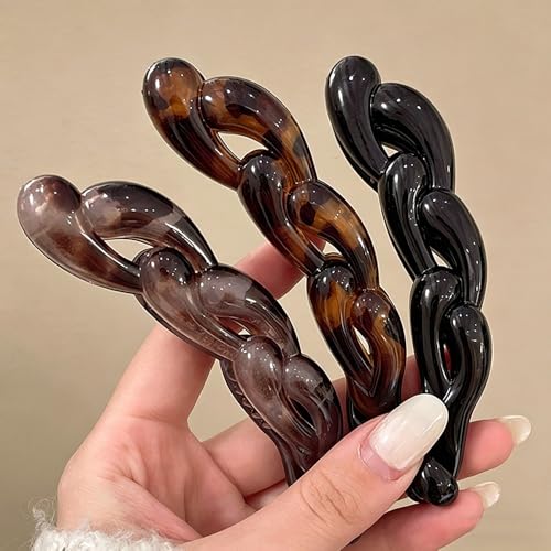 Pinza de cabello banana con diseño de leopardo 10.5 cm miniatura 2