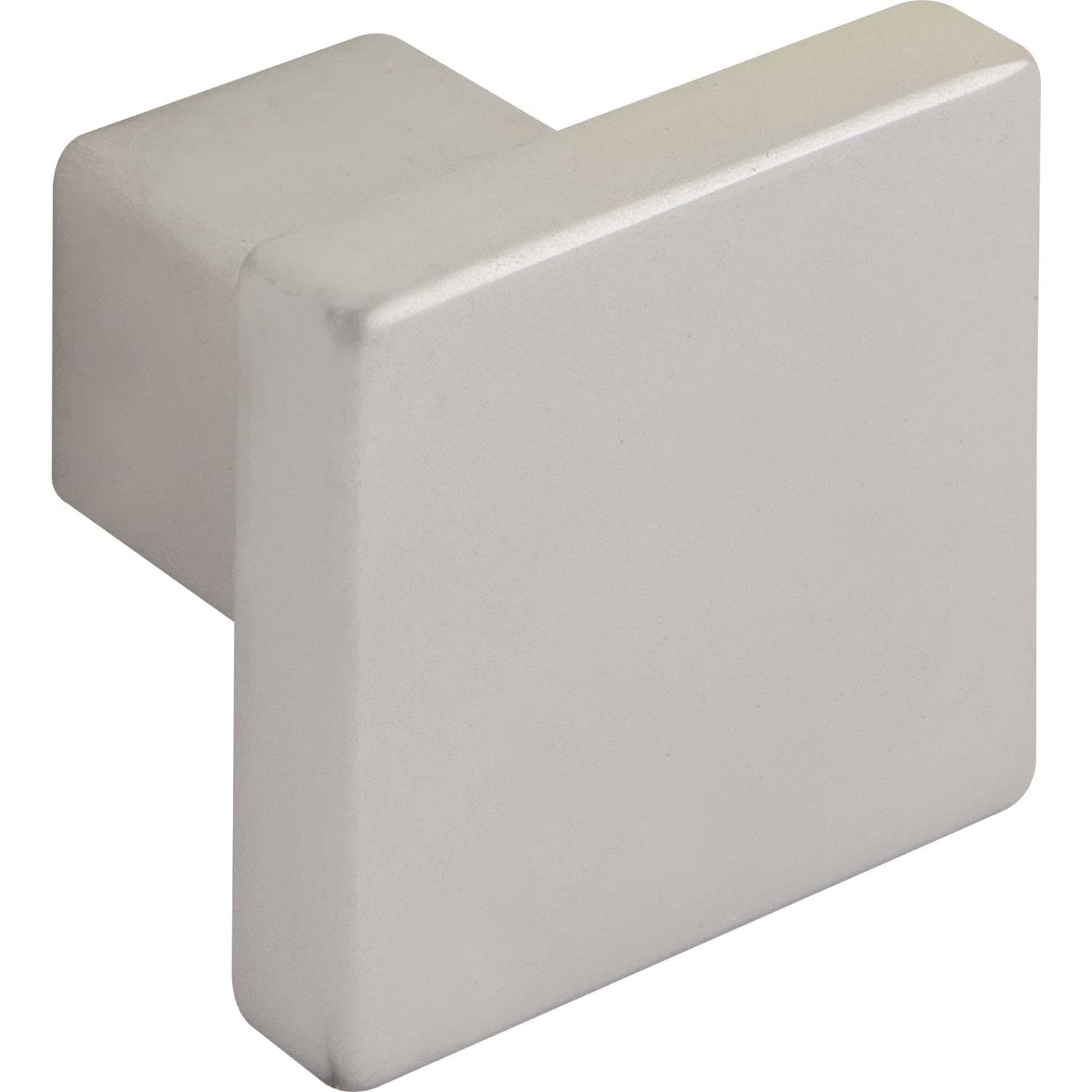 ALLES IM GRIFF Door Knob for Cupboard 30 x 30 mm - Furniture Knob Depth 24.5 mm - Zinc Die-Cast Chrome Matt
