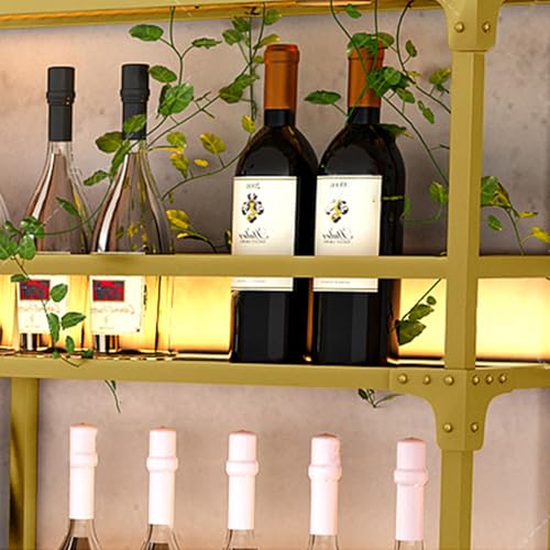 Étagère à vin murale haut de gamme en métal rustique noir - 8