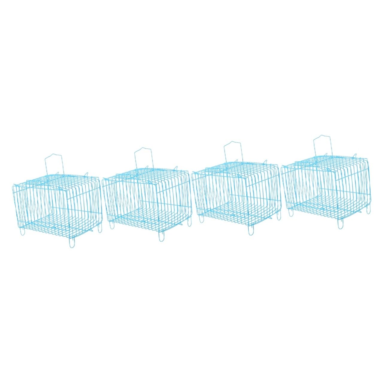 Happyyami 4pcs Portable Bird Carrier Cage Wear-Resistant Travel Cage for Parrots and Small Pets Breathable Design for Outdoor Activities Secure Space for Stylish
