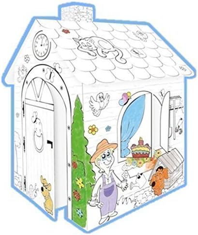 Tiktaktoo Cardboard House Playhouse to Paint