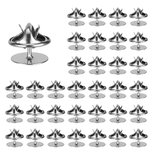50 Pairs Metall-Verschlussstift Rückseiten Tie Tack Pin Backs mit Blank Pins Stiftkappe Revers Stecknadelhalter Schmetterlingskupplung Rückseiten für Anstecker