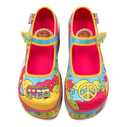Image of Hot Chocolate Design Whimsical Women's Platform Mary Jane Shoes