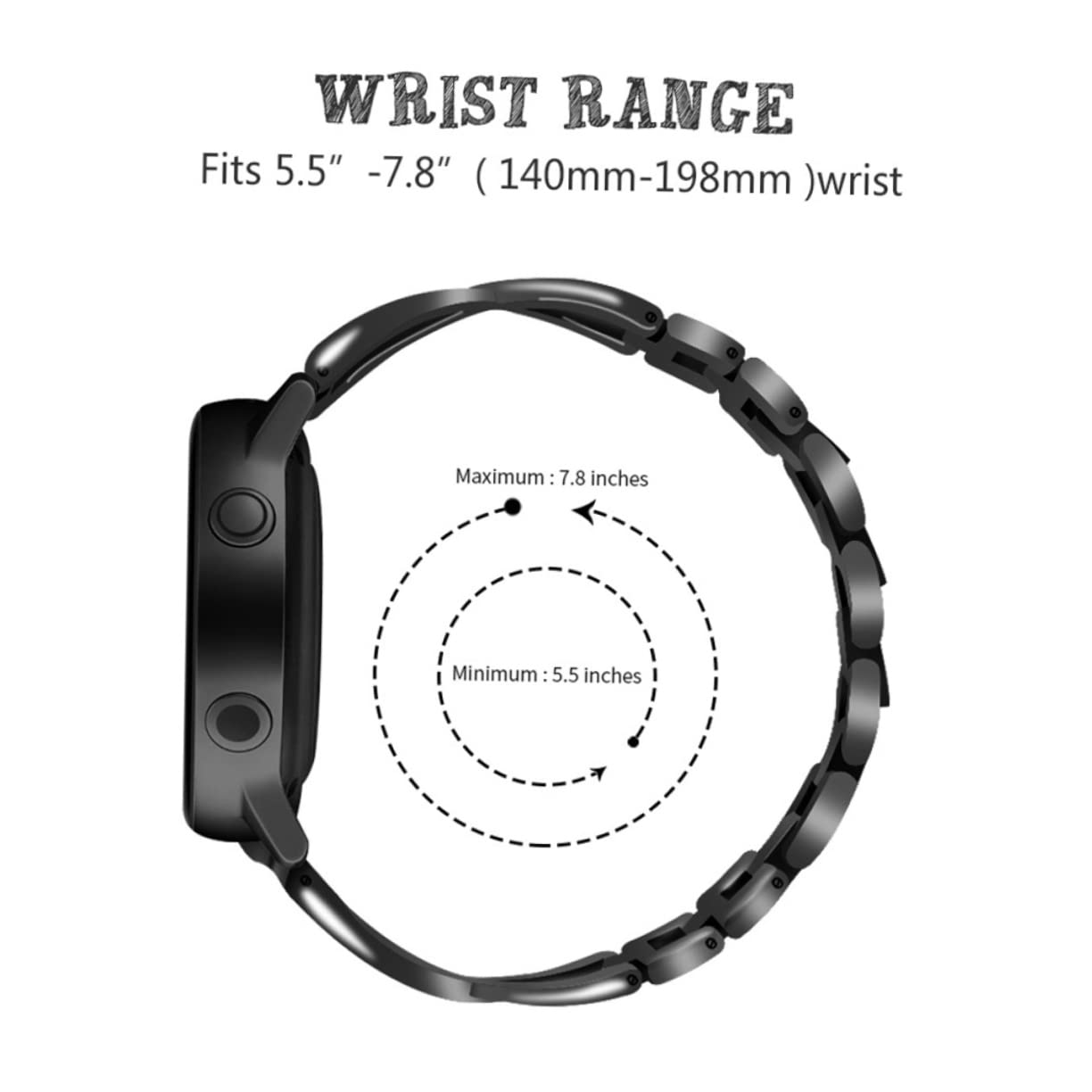 Correa De Pulsera Banda Correa De Reloj Mirar Black