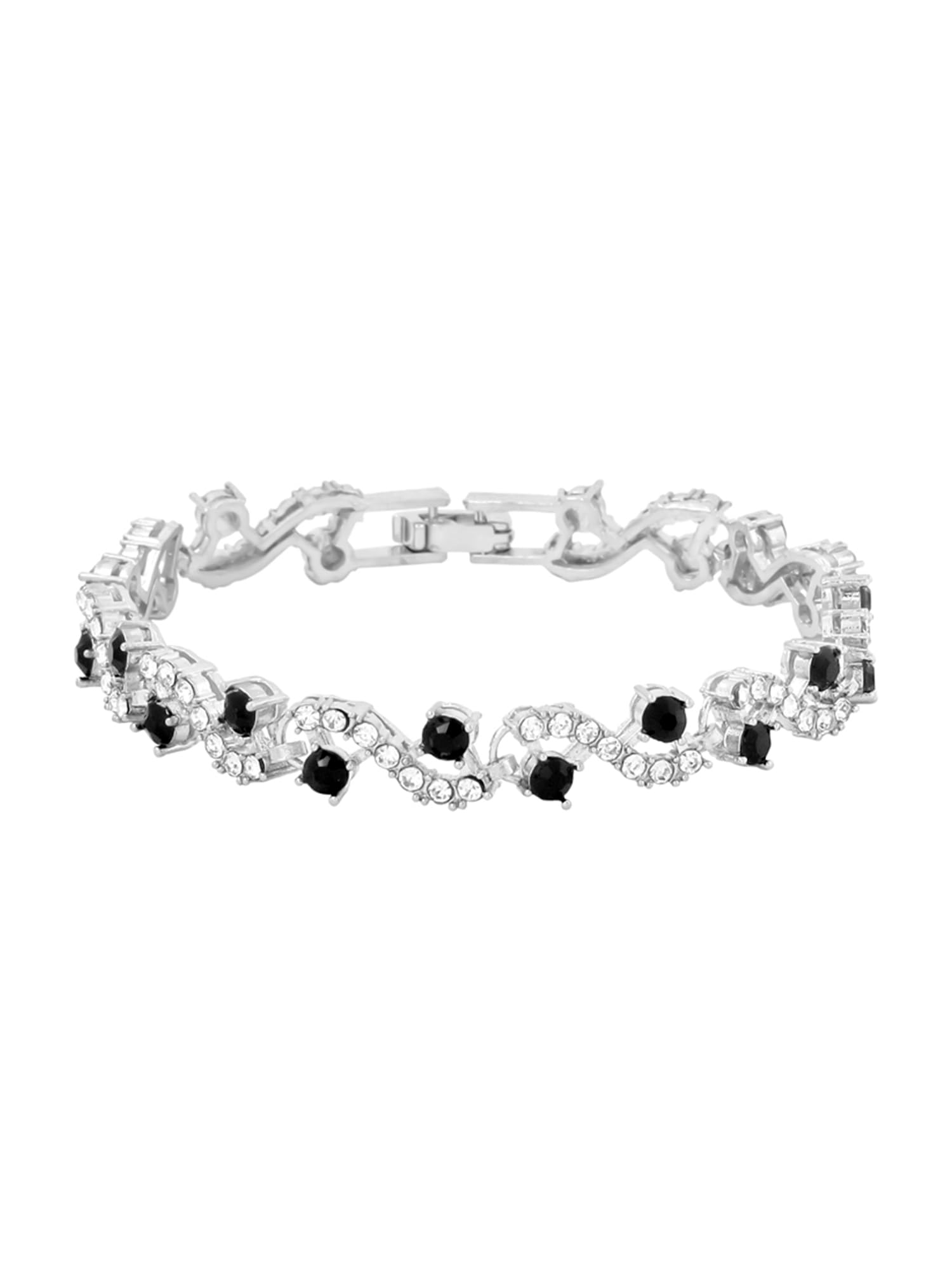 Bracelet for Women and Girls Fashion Crystal Bracelets for Women | Silver Toned Crystal Tennis Bracelet | Birthday Gift For girls and women Anniversary Gift for Wife