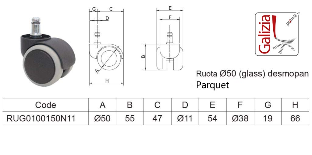 GALIZIA KIT RIPARAZIONE SEDIA POLTRONA DA UFFICIO CROMATO