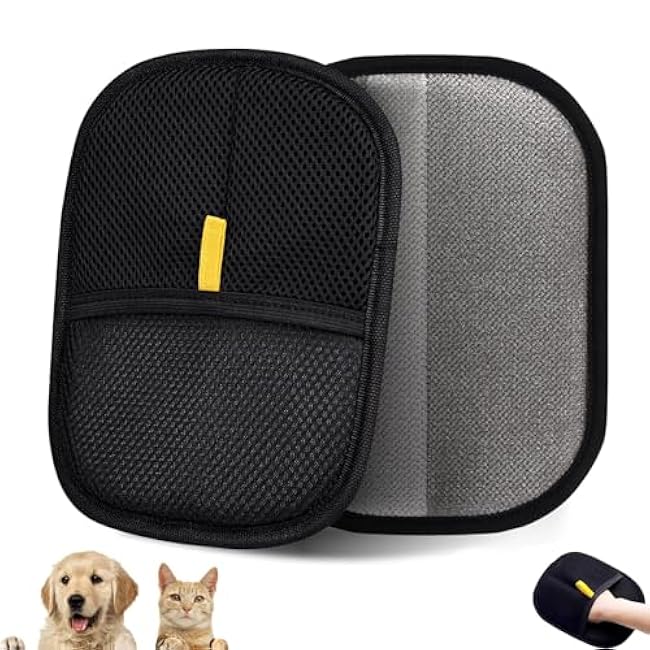 Pet Hair Removal Glove, Electrostatic Gloves Pet Hair, Reusable Electrostatic Pet Cat Dog Hair Remover Grooming Glove, 1/2 Pcs Static Pet Hair Removal Gloves for Couch, Furniture, Carpet, Curtain (1)-zv8rFw5T