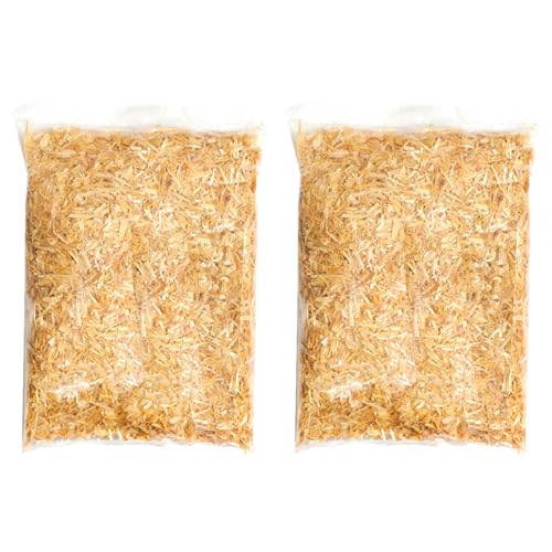 Tradineur - Pack de 2 Bolsas de Paja triturada para belén - Accesorio para decoración en el Nacimiento - Ideal para los últimos Detalles