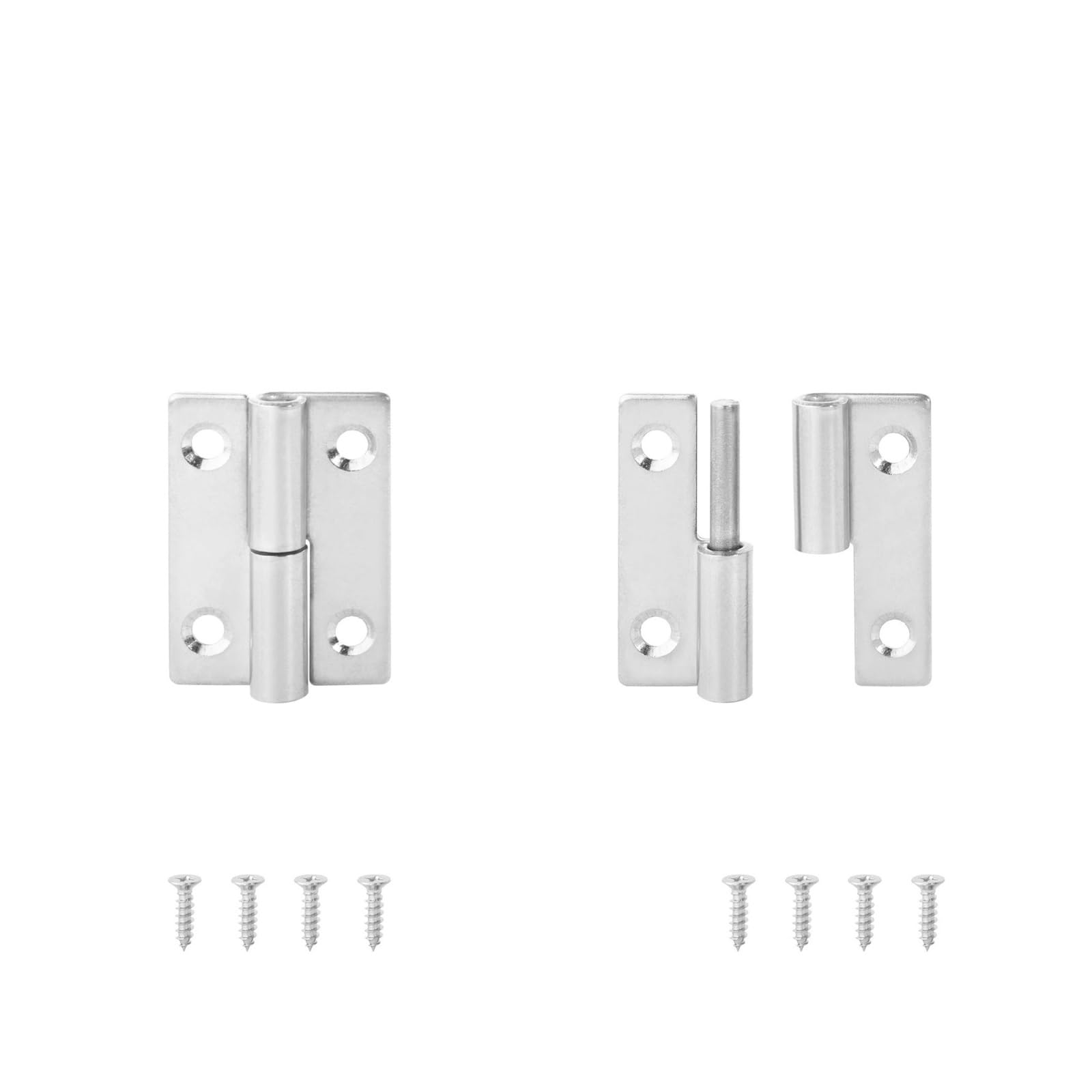 Cbtyacvlp Stainlesssteel50mm L 2 Pack Stainless Steel 270 Degree Detachable Lift Off Hinge Black For Kitchen Cabinet Cupboard Furniture Door(Stainlesssteel50mm L)